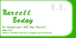 marcell boday business card